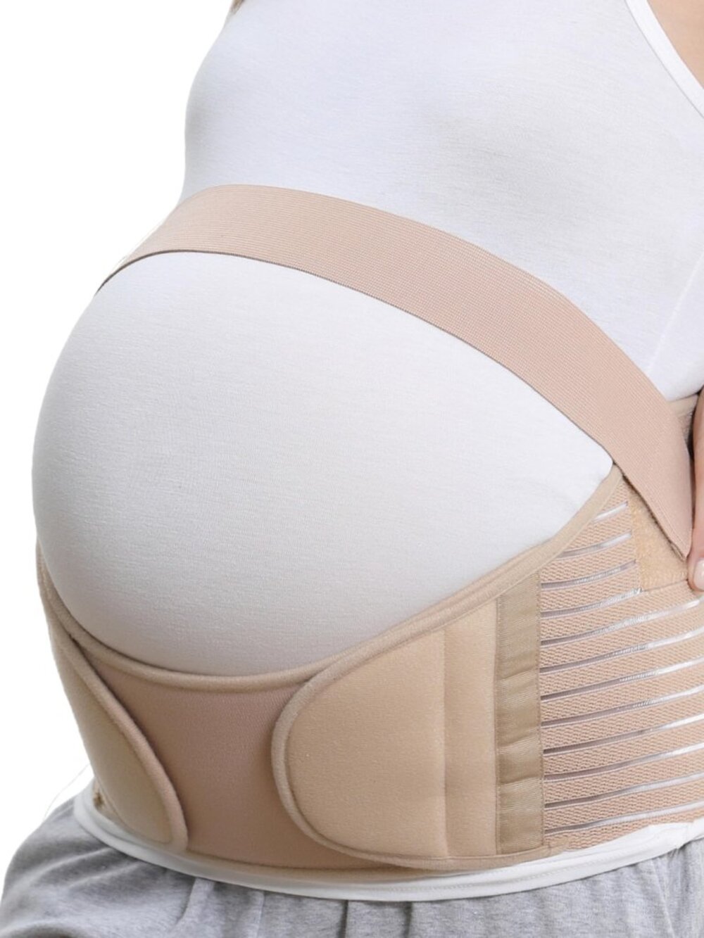 NEW NeoTech Care Pregnancy Belly Band Maternity Belt, Size Lg, Beige